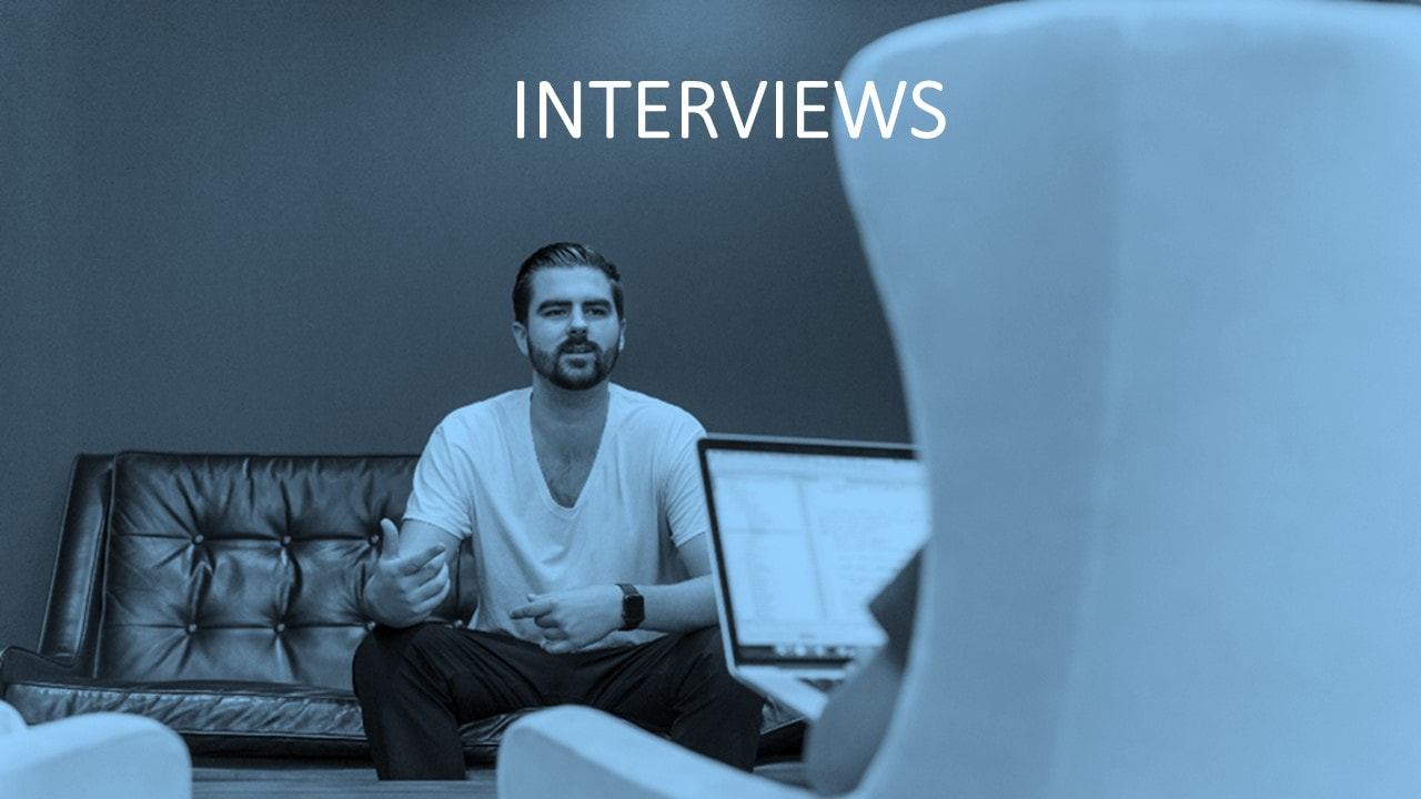 Man being interviewed